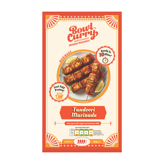 Bowl Curry Tandoori Marinade - Tikka & BBQ Mix for Veg or Meat - 300g