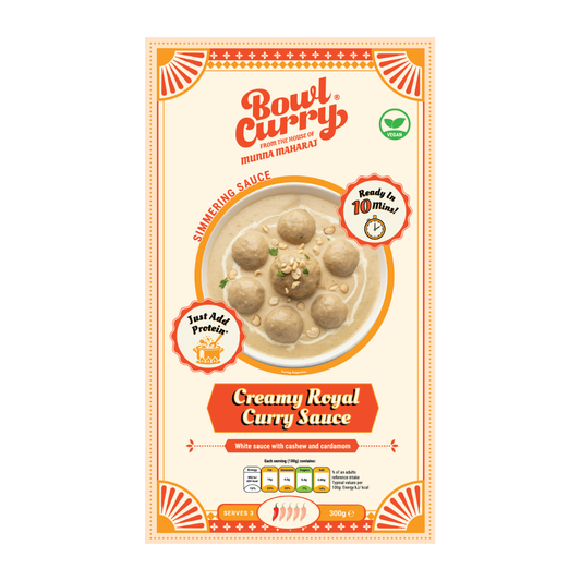 Bowl Curry Creamy Royal Curry Sauce - Veg or Meat Curry Mix, Use With Any Protein - 300g