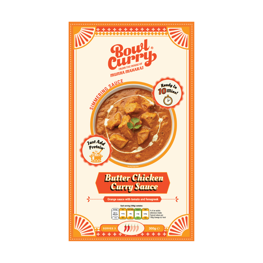 Bowl Curry Butter Chicken Curry Sauce - Curry Mix for Paneer, Vegetables or Meat -300g