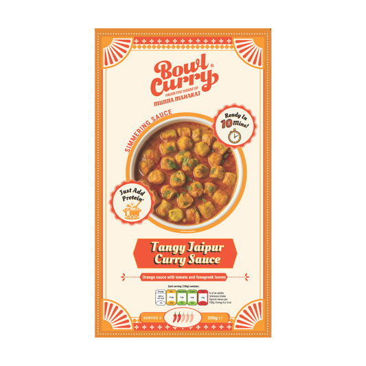 Bowl Curry Tangy Jaipur Curry Sauce - Spicy Curry Mix for Veg or Meat, Use With Any Protein - 300g