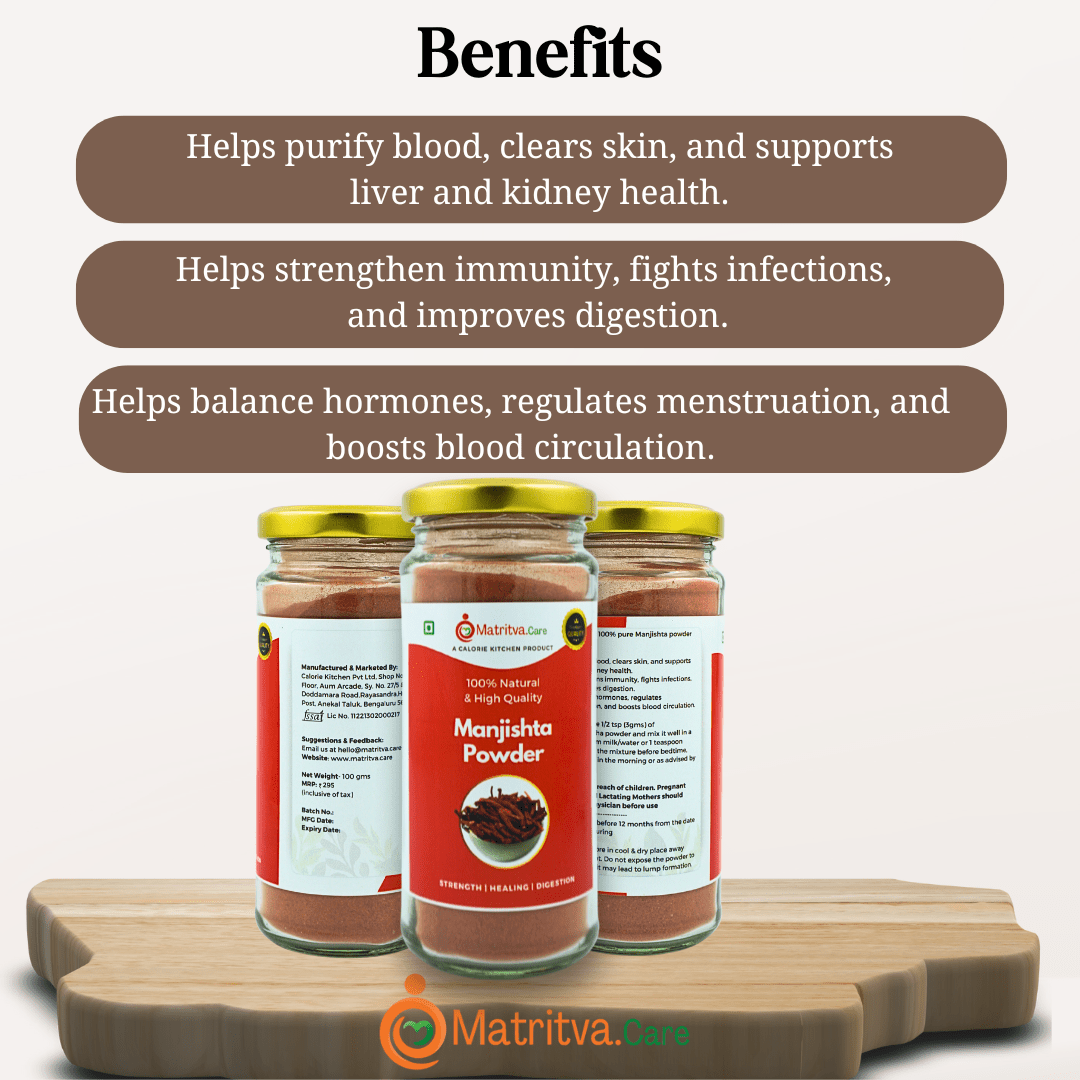 Matritva Care Manjishta Powder (Indian Madder) | 100% Pure Ayurvedic Herb