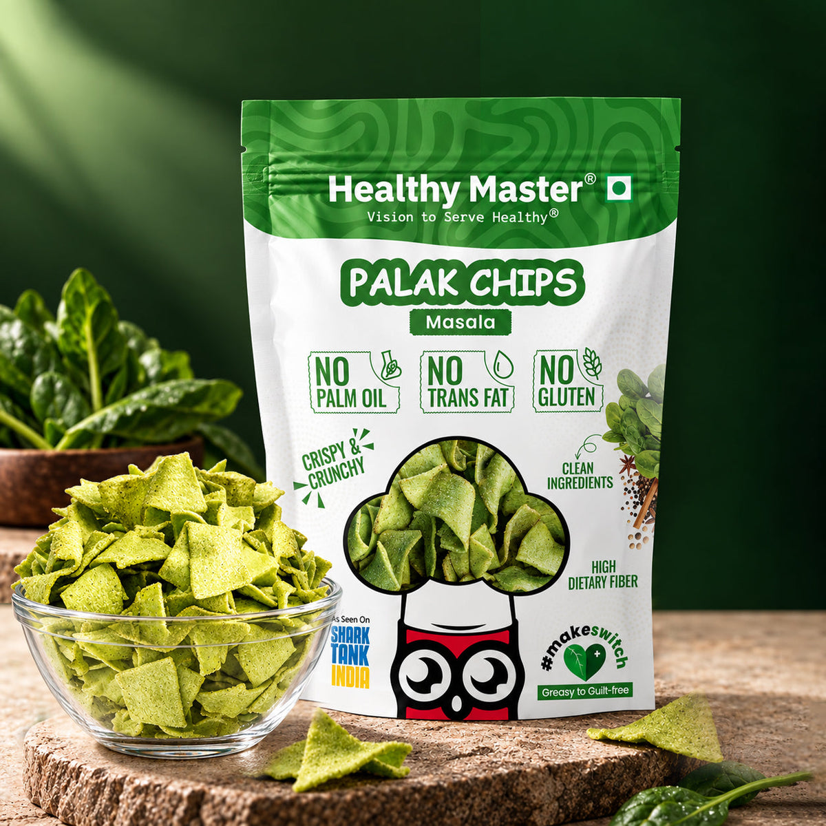 Healthy Master Palak Chips - 30g