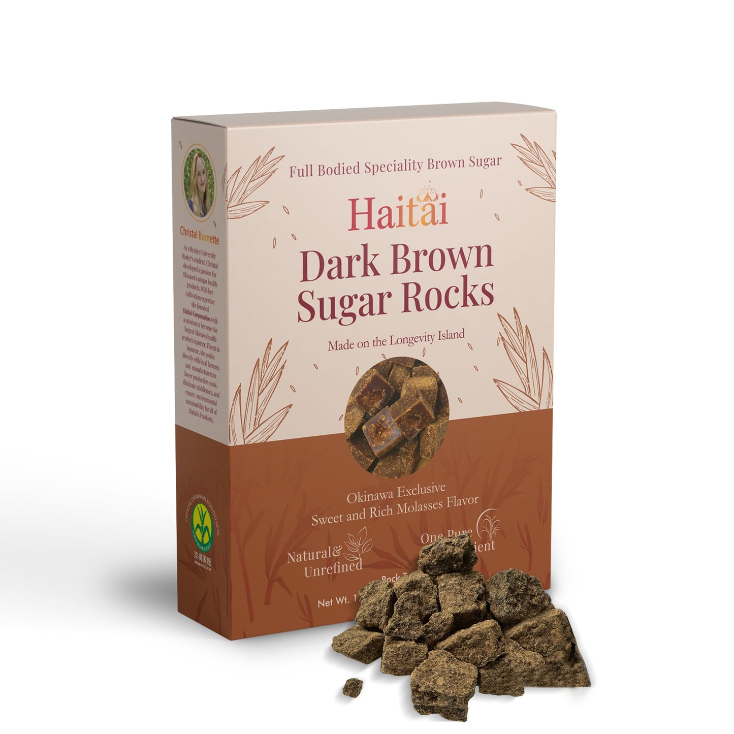 Haitai Okinawa Brown Rock Sugar 500g - Longevity Island, Mineral-Rich, Unrefined | Made in Japan
