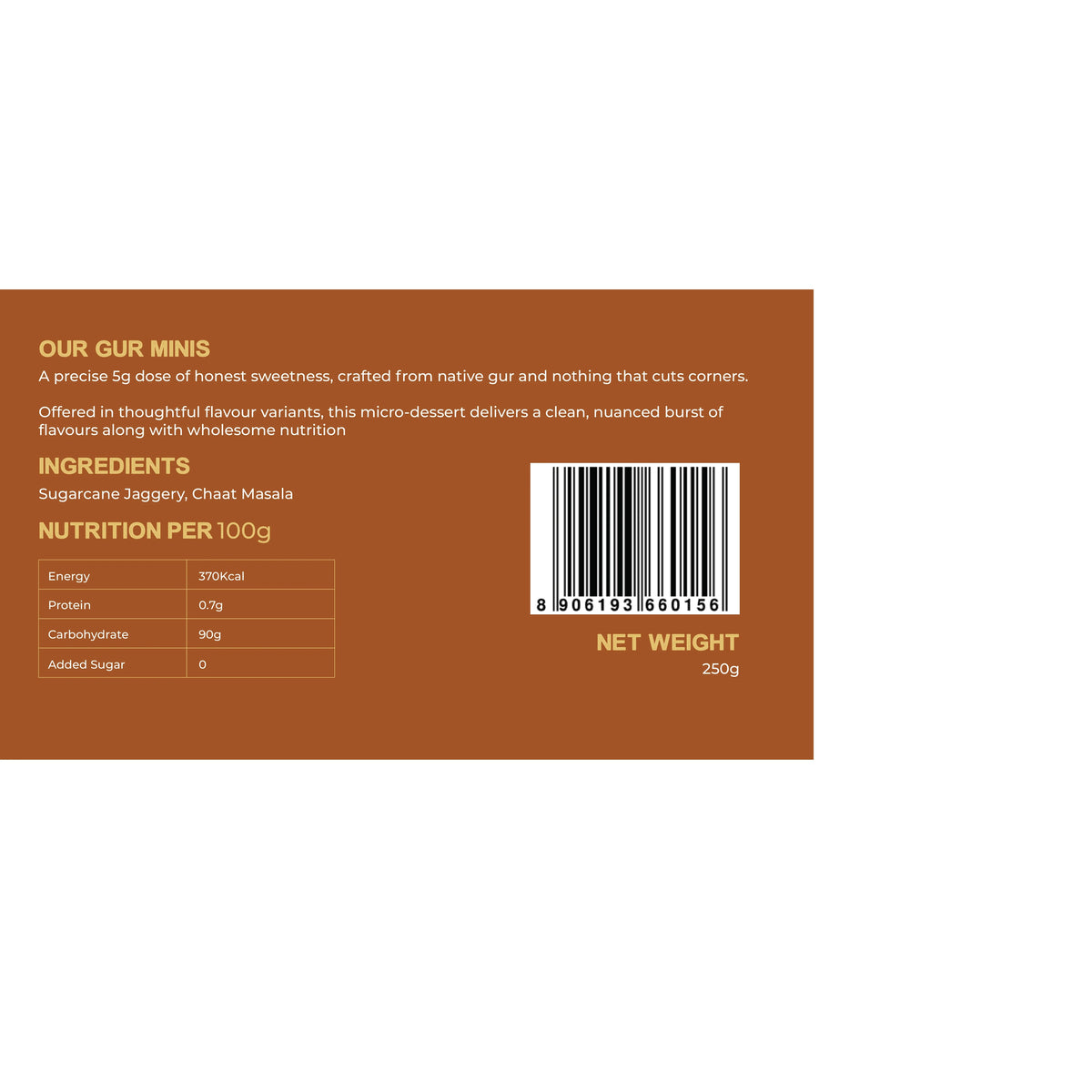 Earth Story Farms Gur Minis - Chaat Masala - 250g