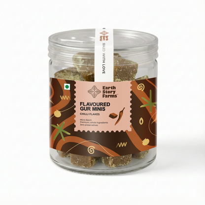 Earth Story Farms Gur Minis - Chilli Flakes - 250g