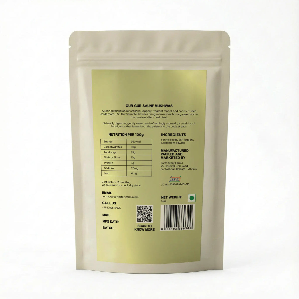 Earth Story Farms Gur Saunf Mukhwaas - 50g