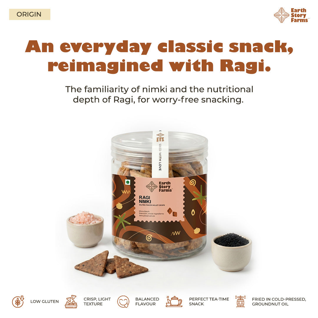 Earth Story Farms Ragi Nimki - 100g