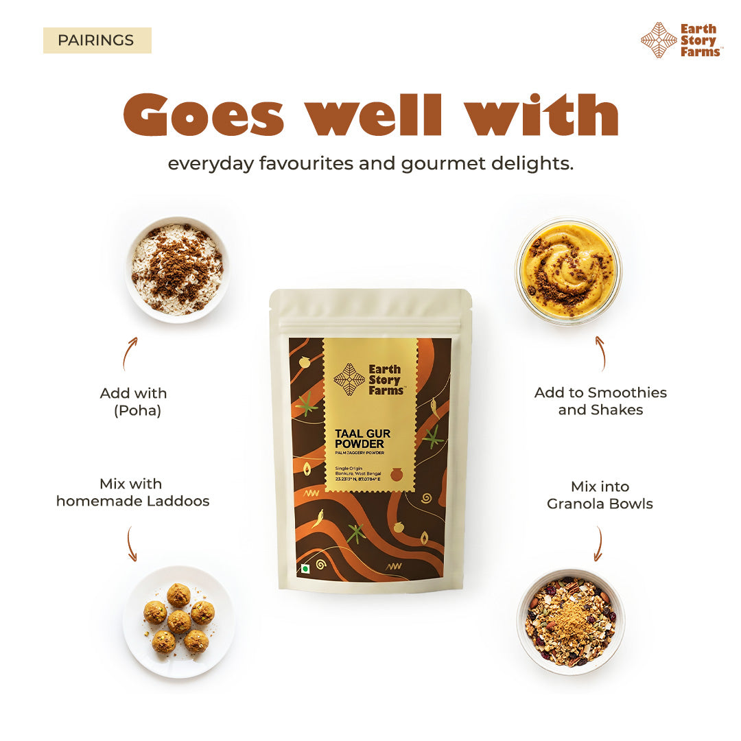 Earth Story Farms Palm Jaggery Powder - 400g