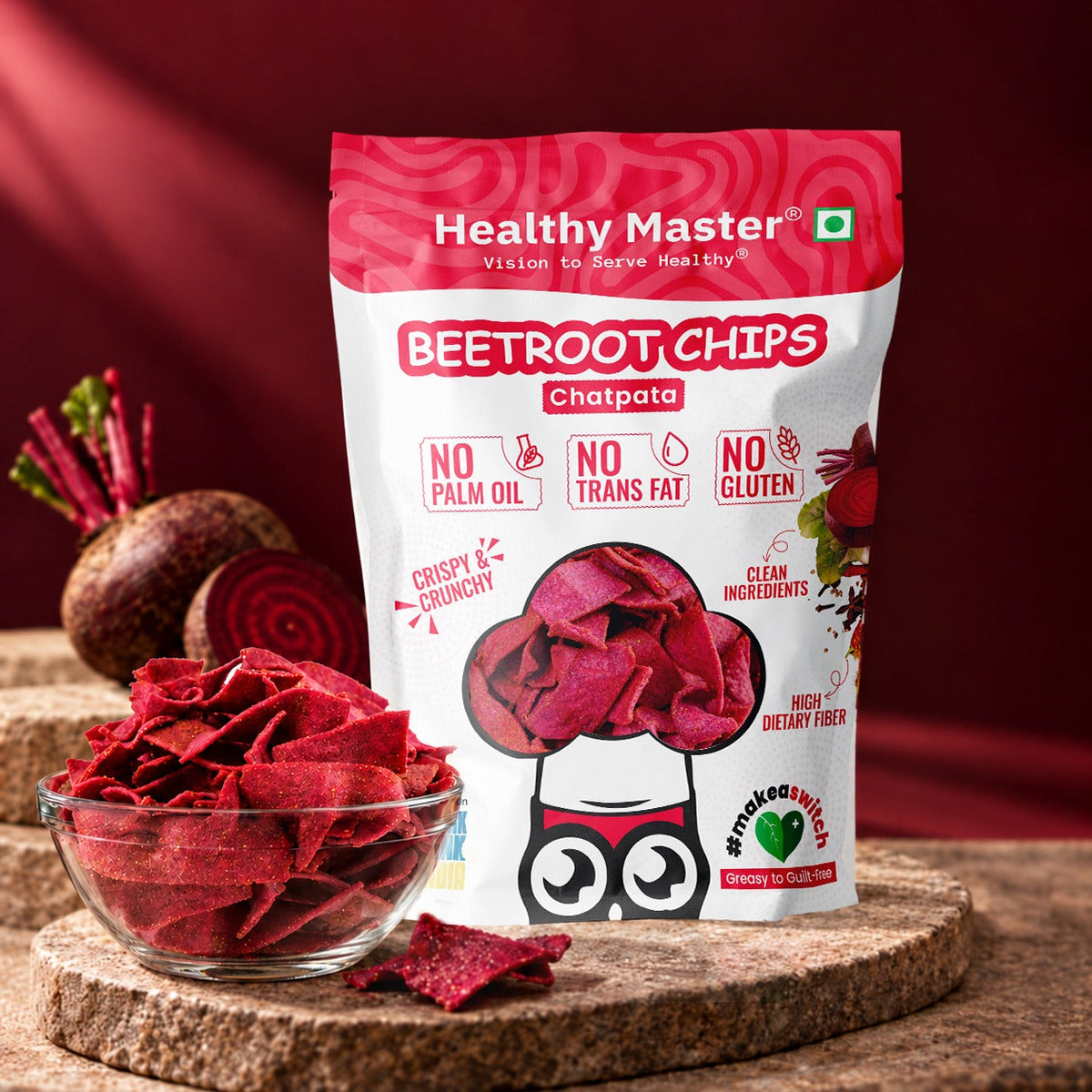 Healthy Master Beetroot Chips - 100g